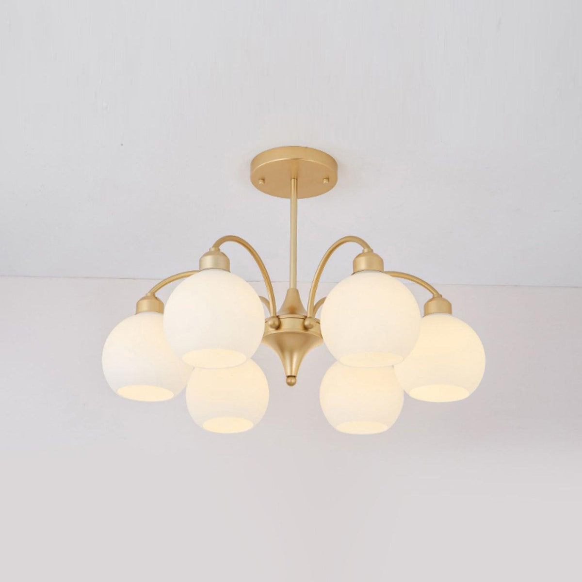 Zusk lampadario in vetro scultoreo dorato moderno 8 luci