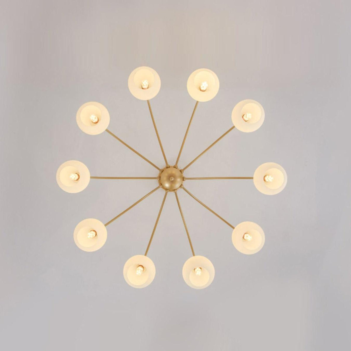 Zusk lampadario in vetro scultoreo dorato moderno 8 luci