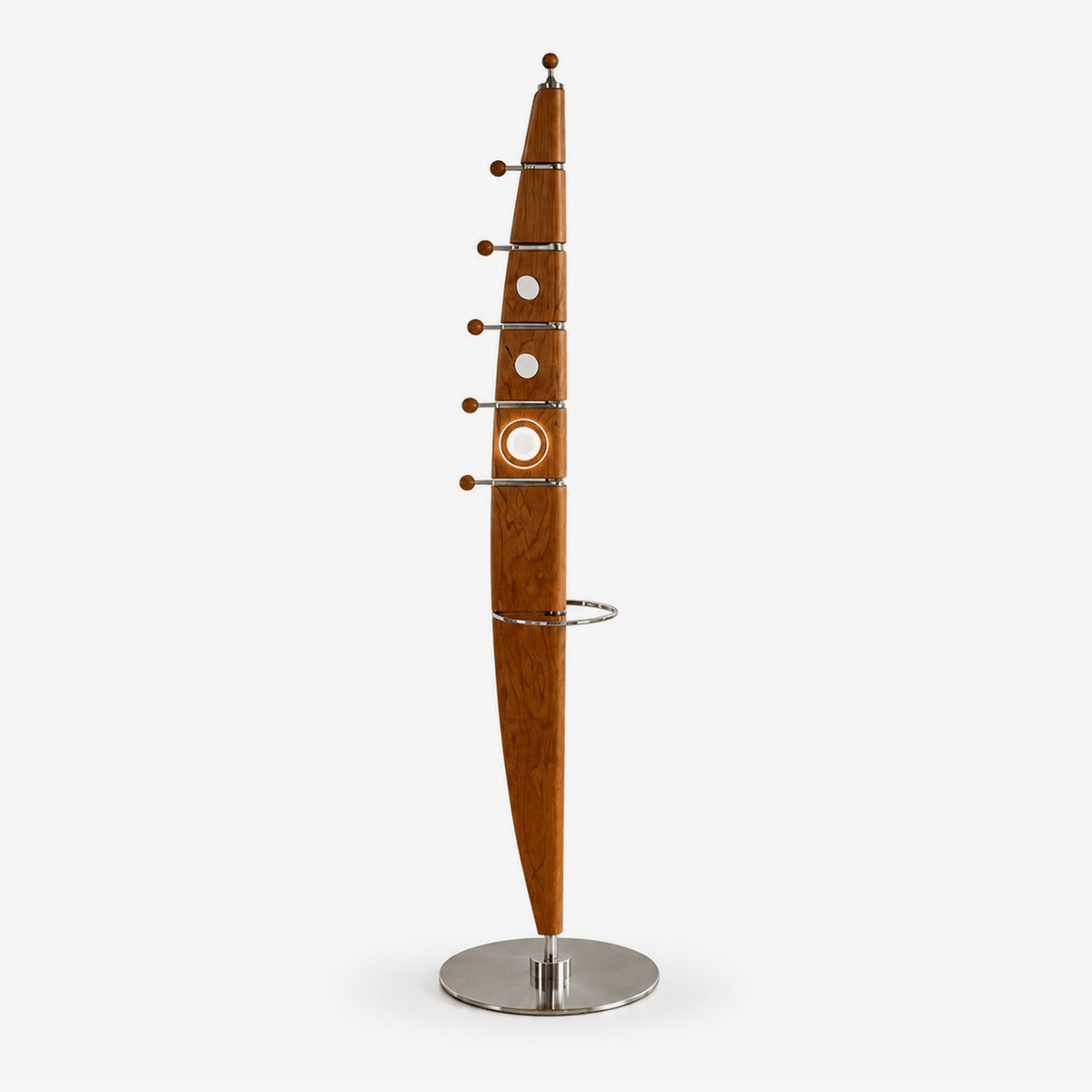 Sculptural lampada a sospensione in legno