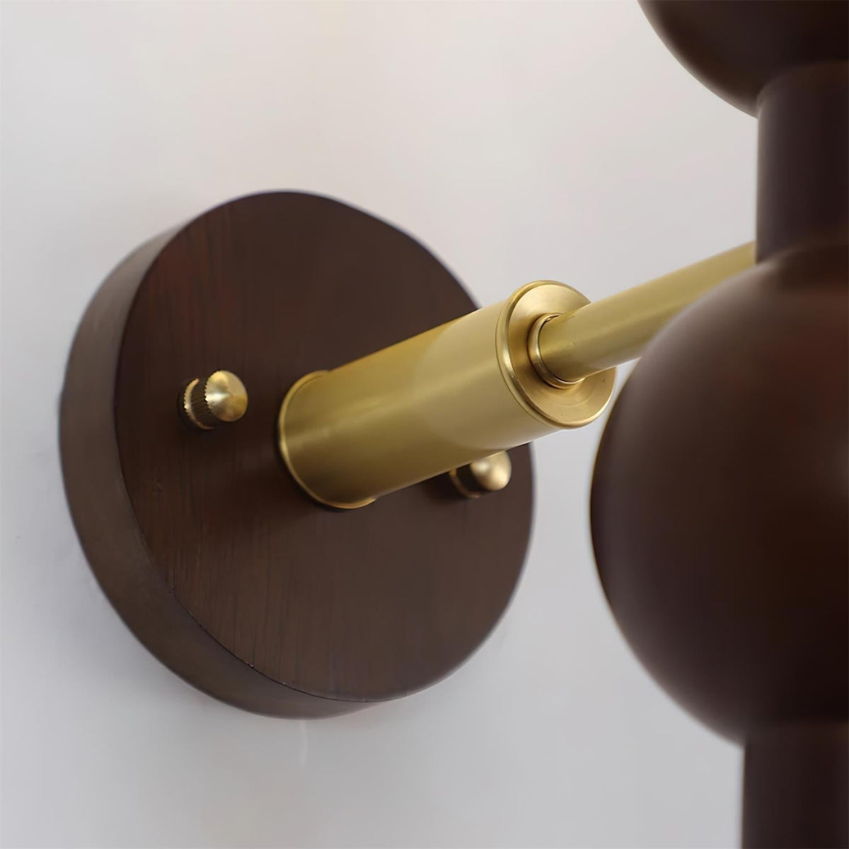Lampada da parete Gourd in legno, metallo e vetro Stile moderno