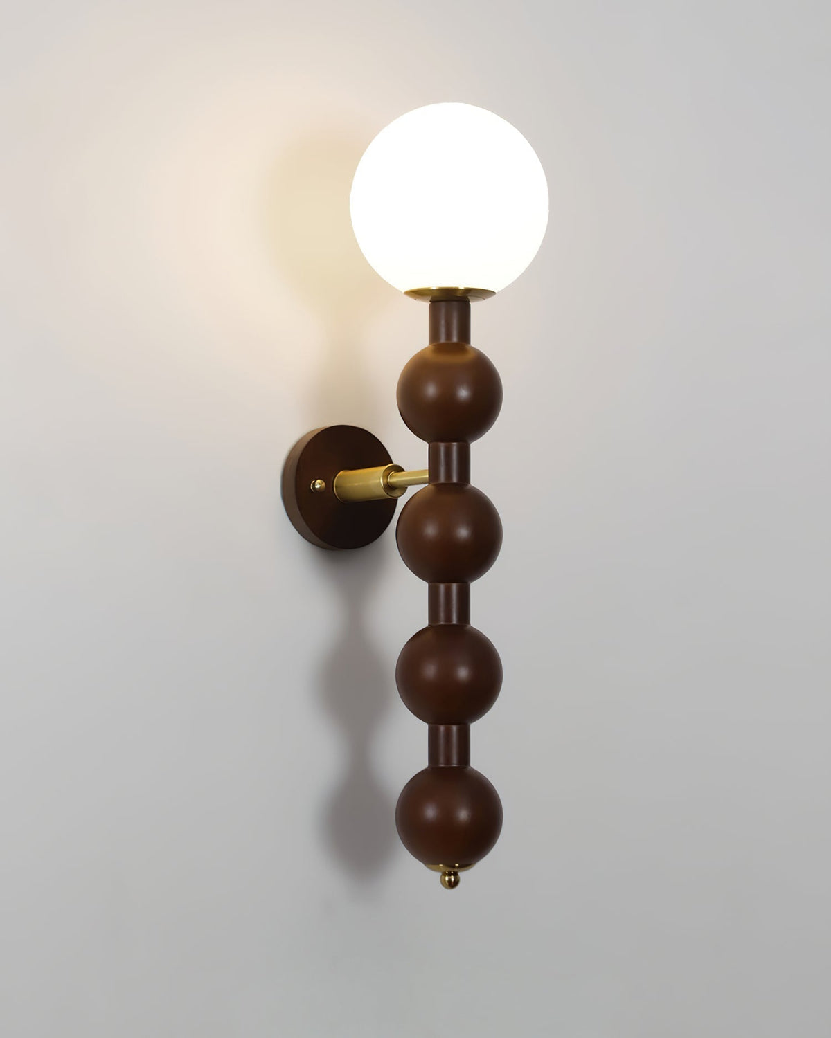 Lampada da parete Gourd in legno, metallo e vetro Stile moderno