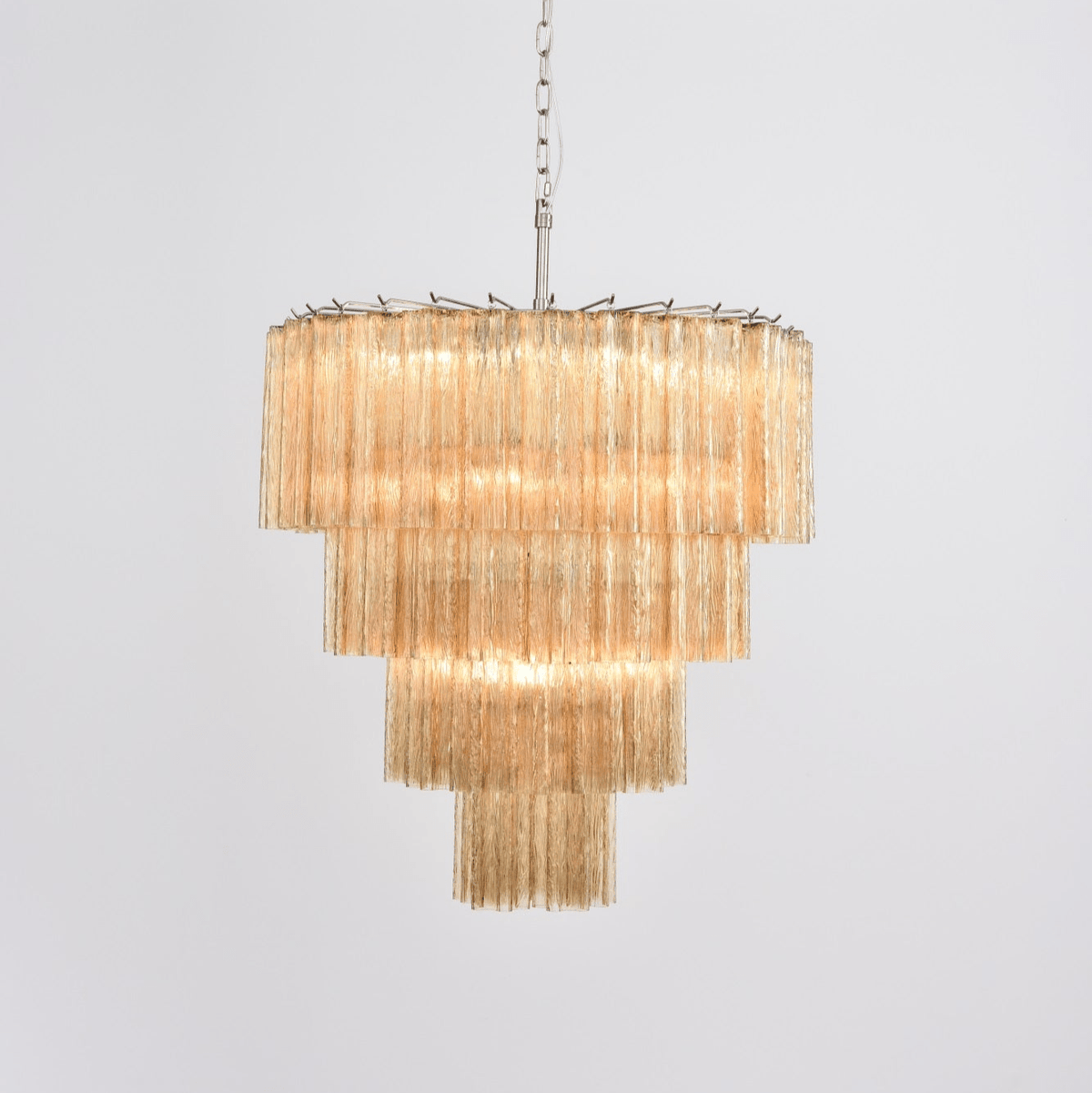 Velanora lampadario a Cascata in vetro Stratificato elegante vintage