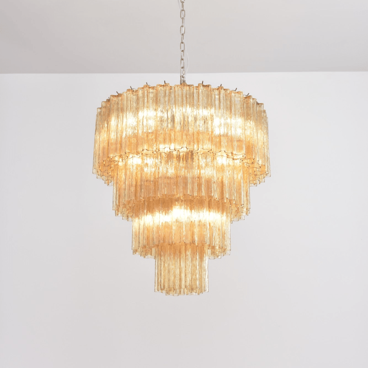 Velanora lampadario a Cascata in vetro Stratificato elegante vintage