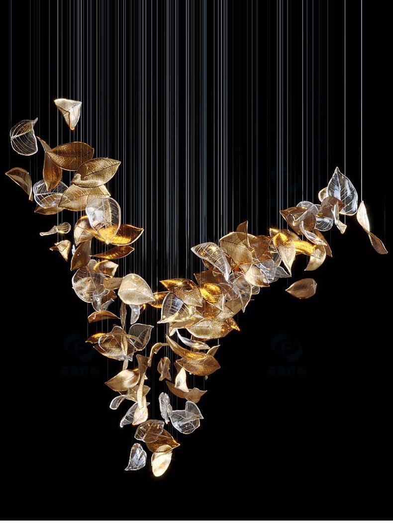 Darien Iridescent Leaf lampada a sospensione