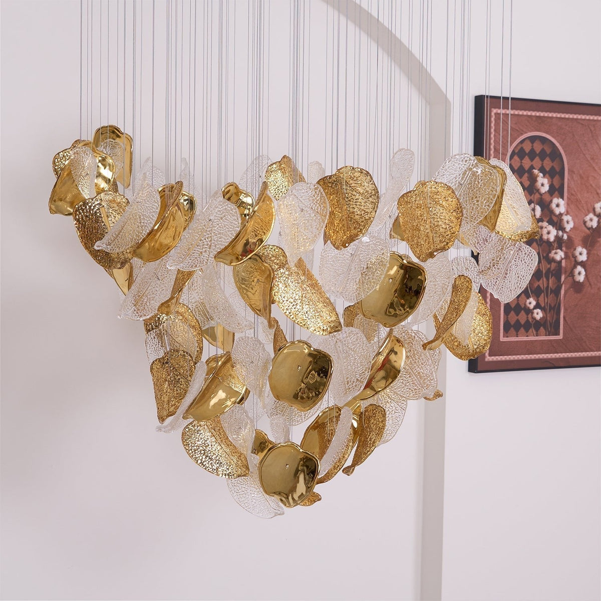Darien Iridescent Leaf lampada a sospensione