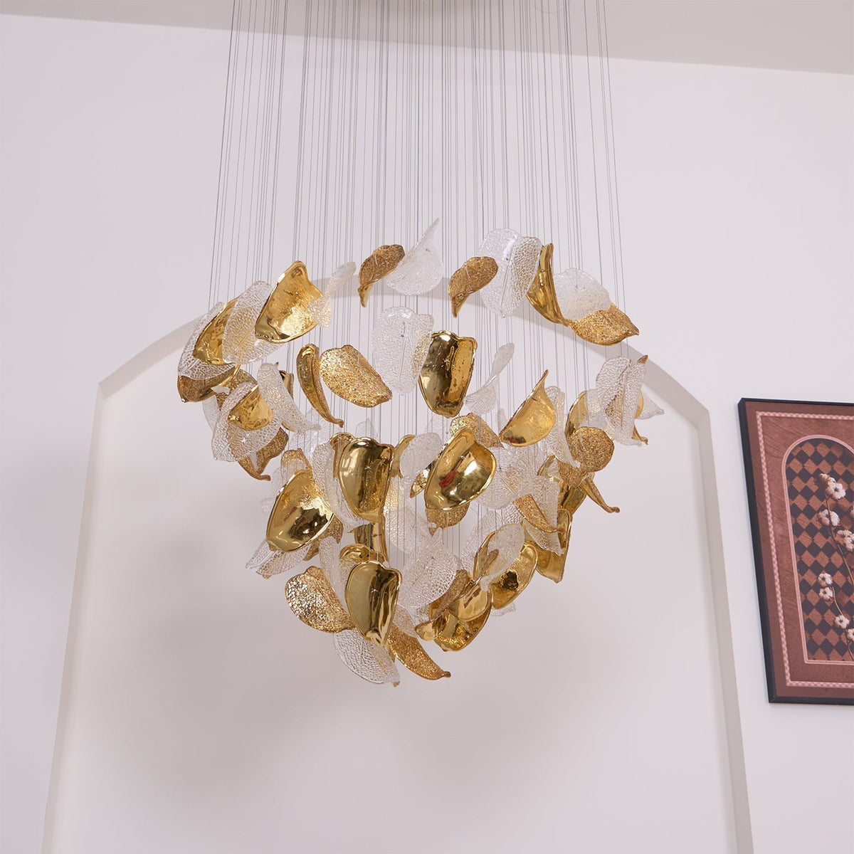 Darien Iridescent Leaf lampada a sospensione