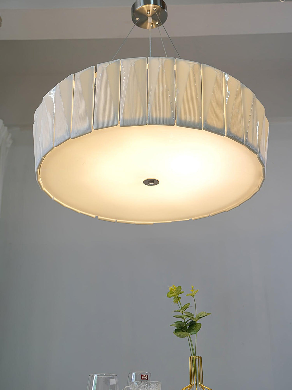 Vaeliora lampada a sospensione in Ceramica con Finitura Ribbed