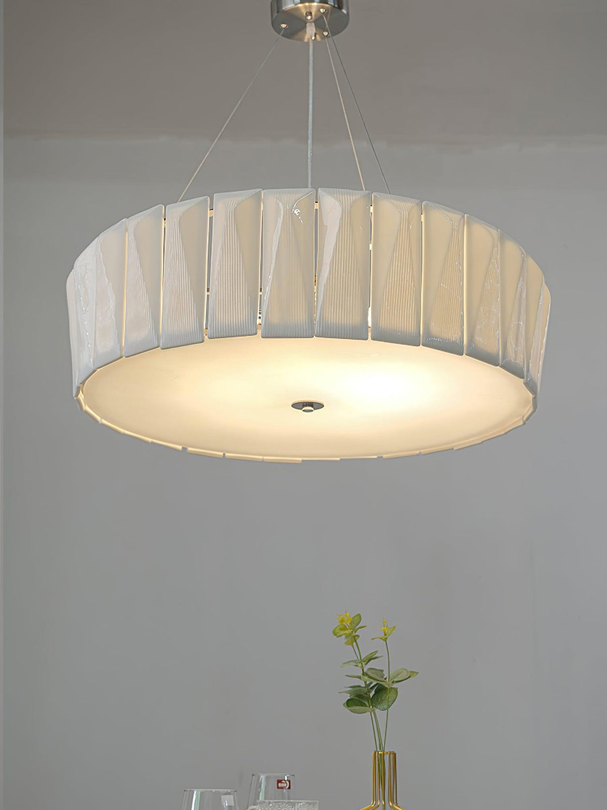 Vaeliora lampada a sospensione in Ceramica con Finitura Ribbed