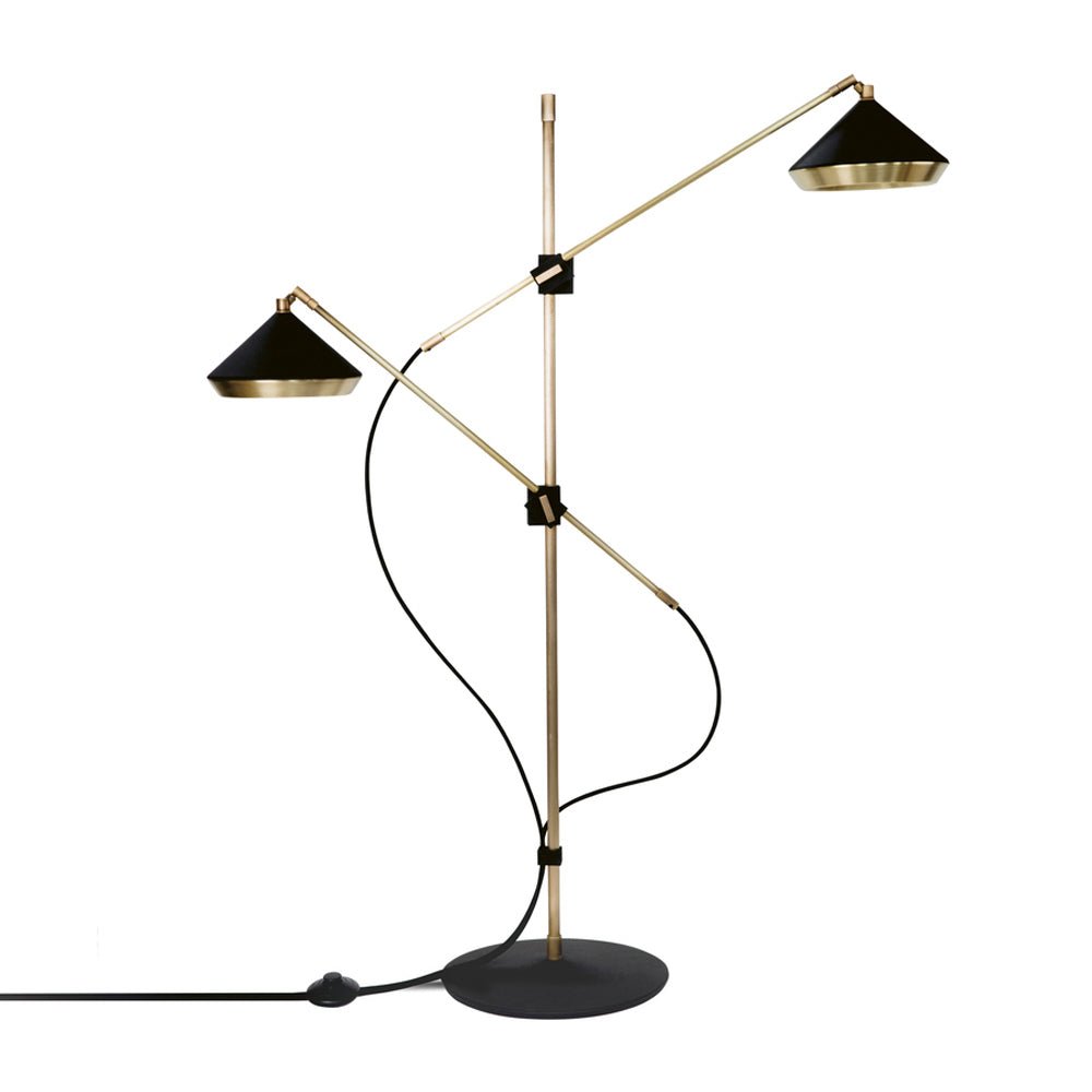 Mylirir lampada da terra Art Deco in ottone