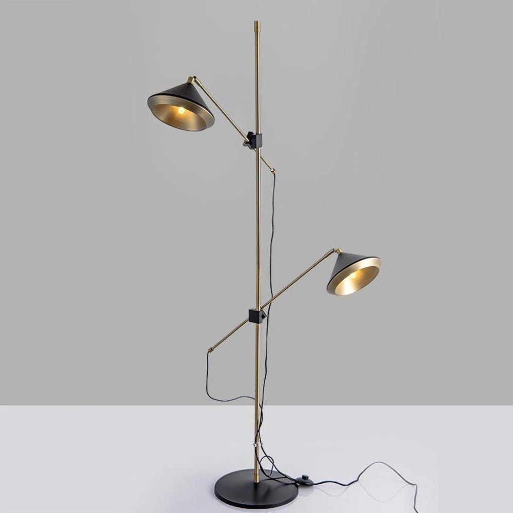 Mylirir lampada da terra Art Deco in ottone