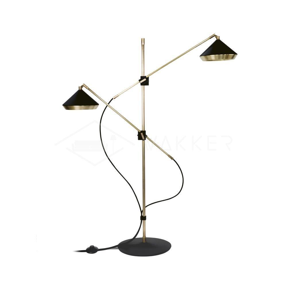 Mylirir lampada da terra Art Deco in ottone