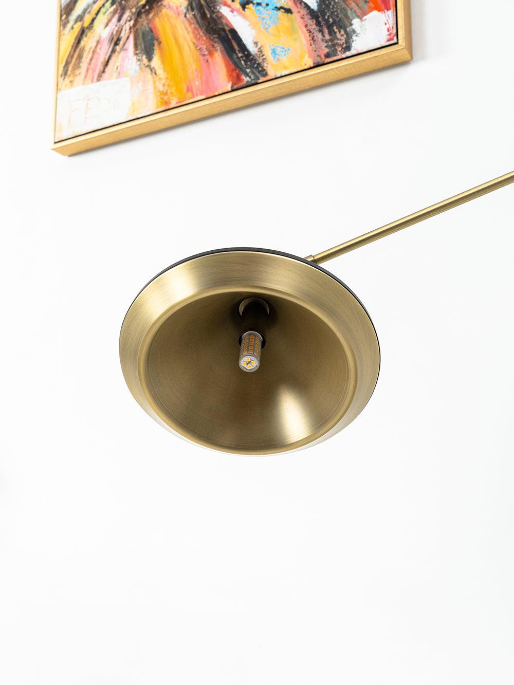 Mylirir lampada da terra Art Deco in ottone