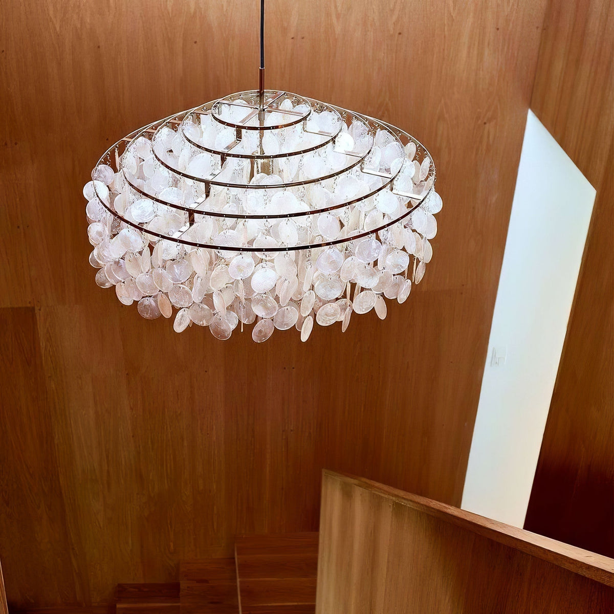Rivena lampada a sospensione Guscio Tondo Anello