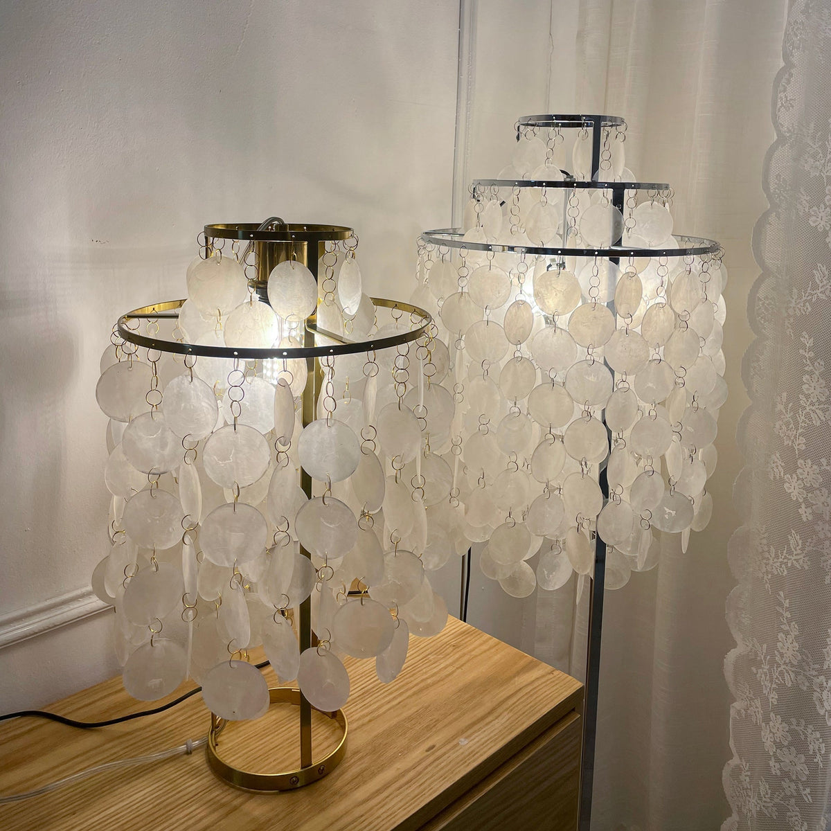 Wern lampada da terra Glam vetro