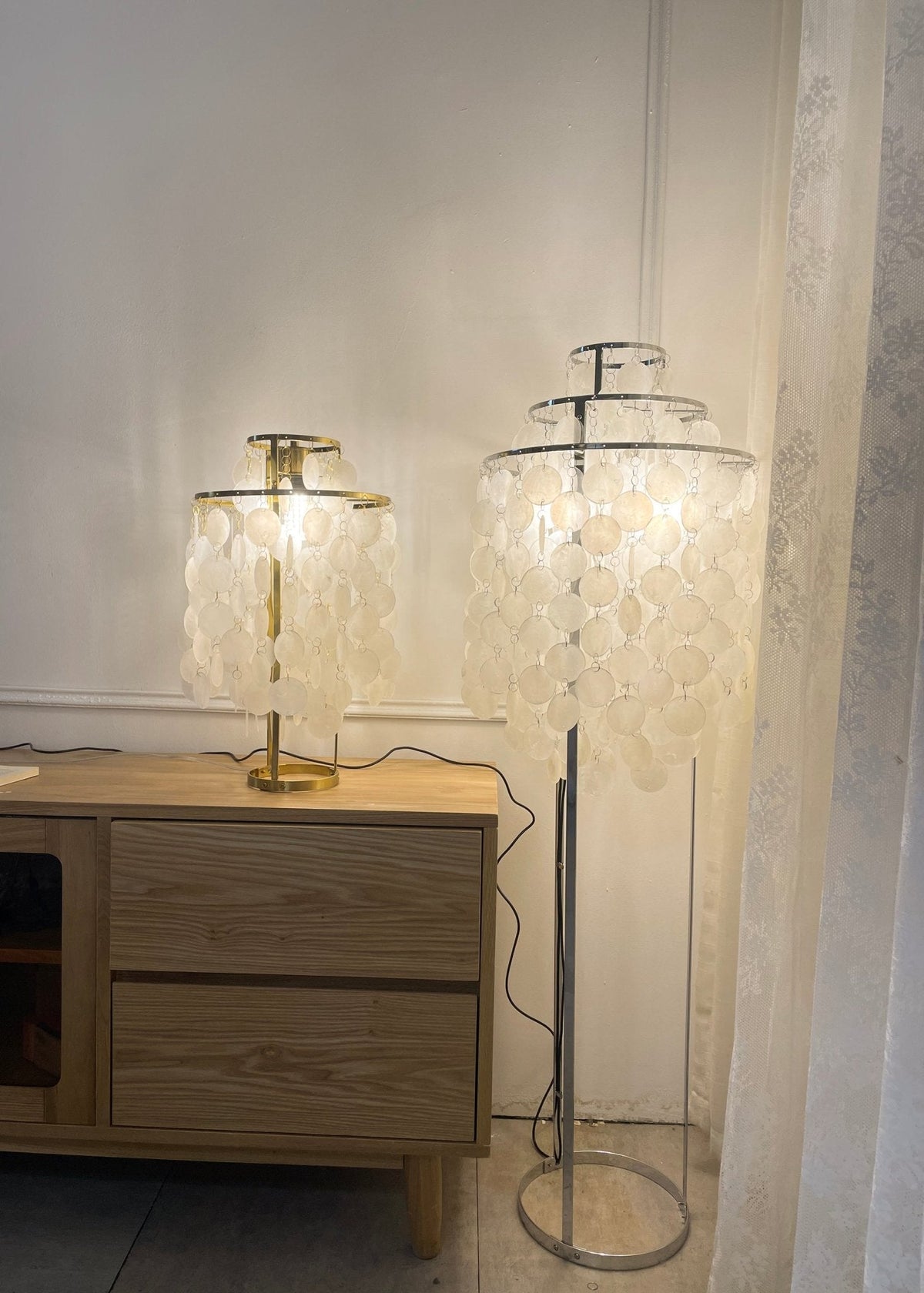 Wern lampada da terra Glam vetro
