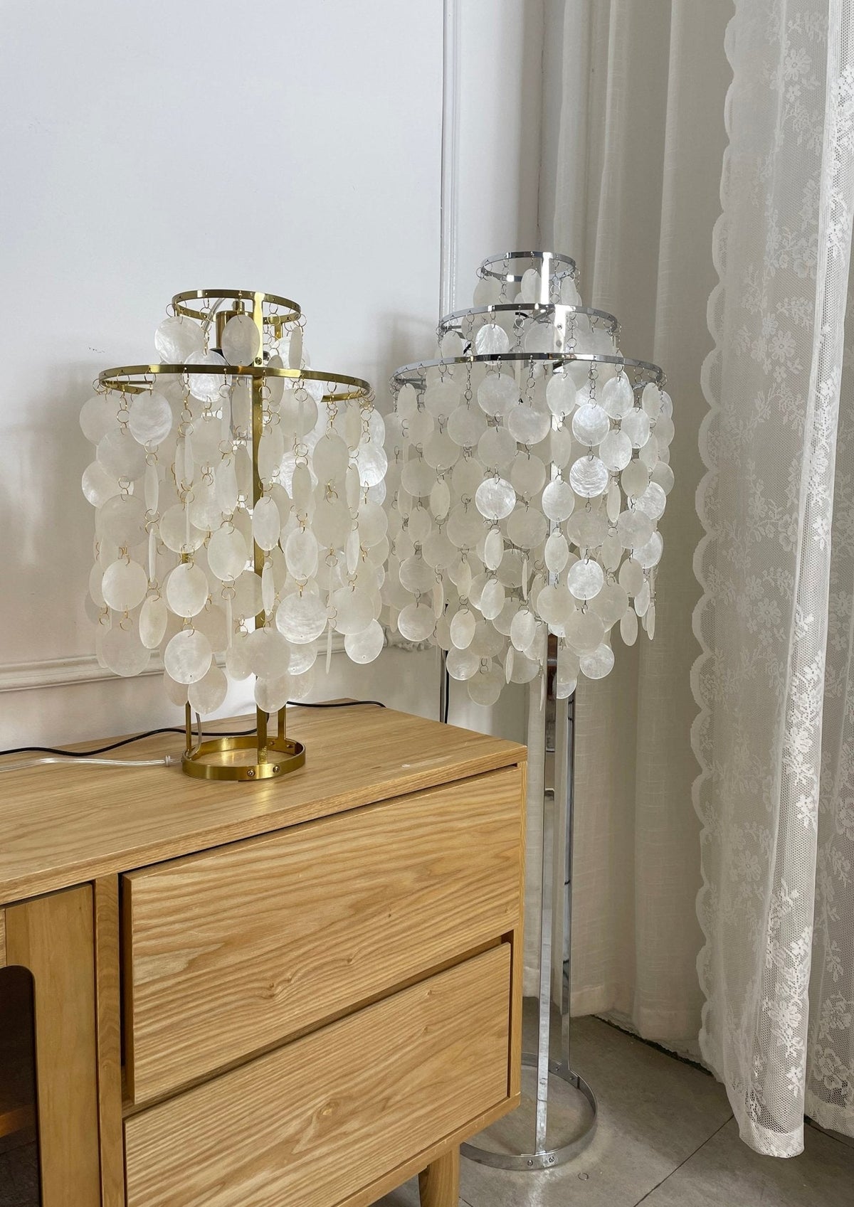 Wern lampada da terra Glam vetro