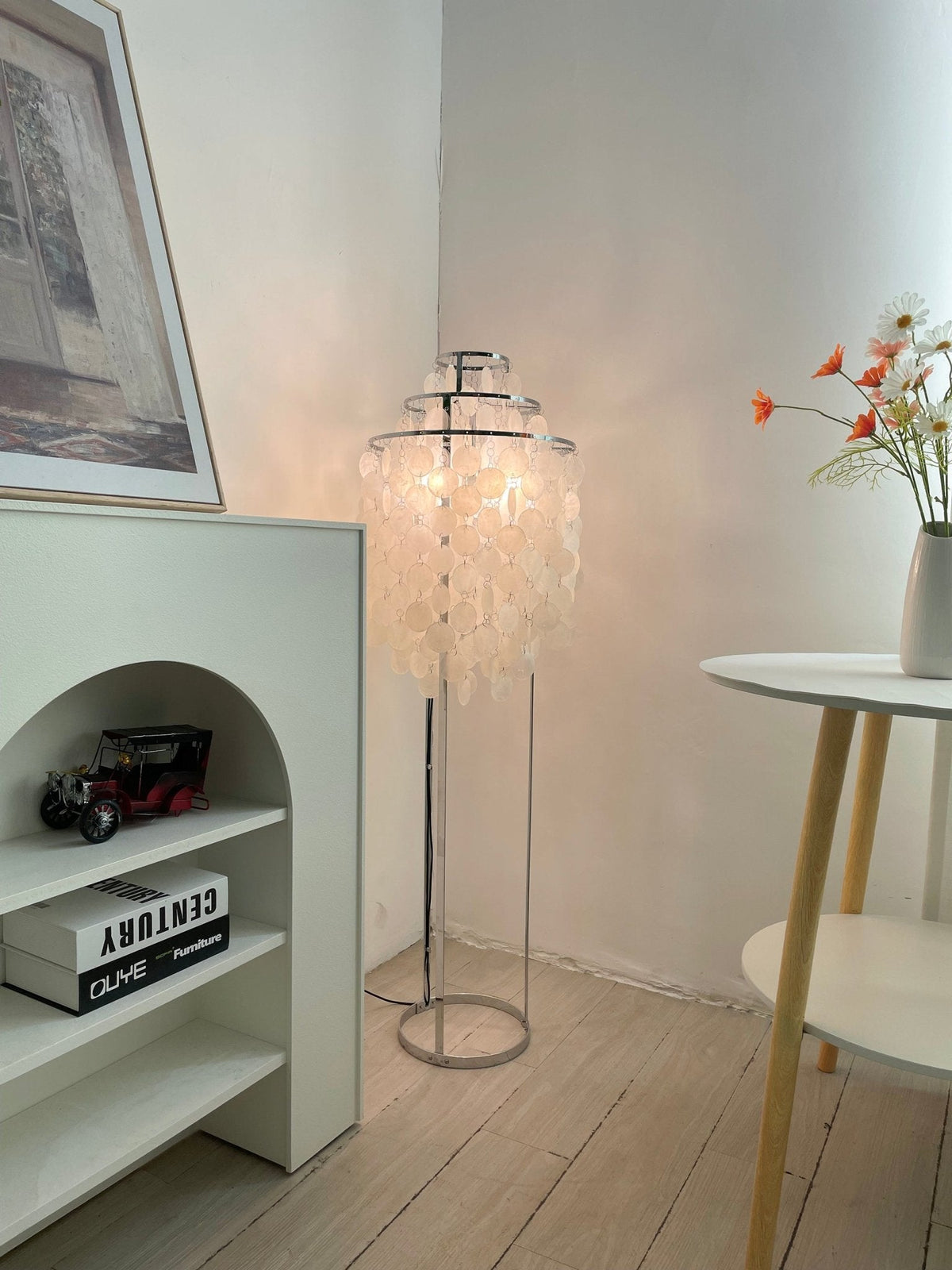 Wern lampada da terra Glam vetro