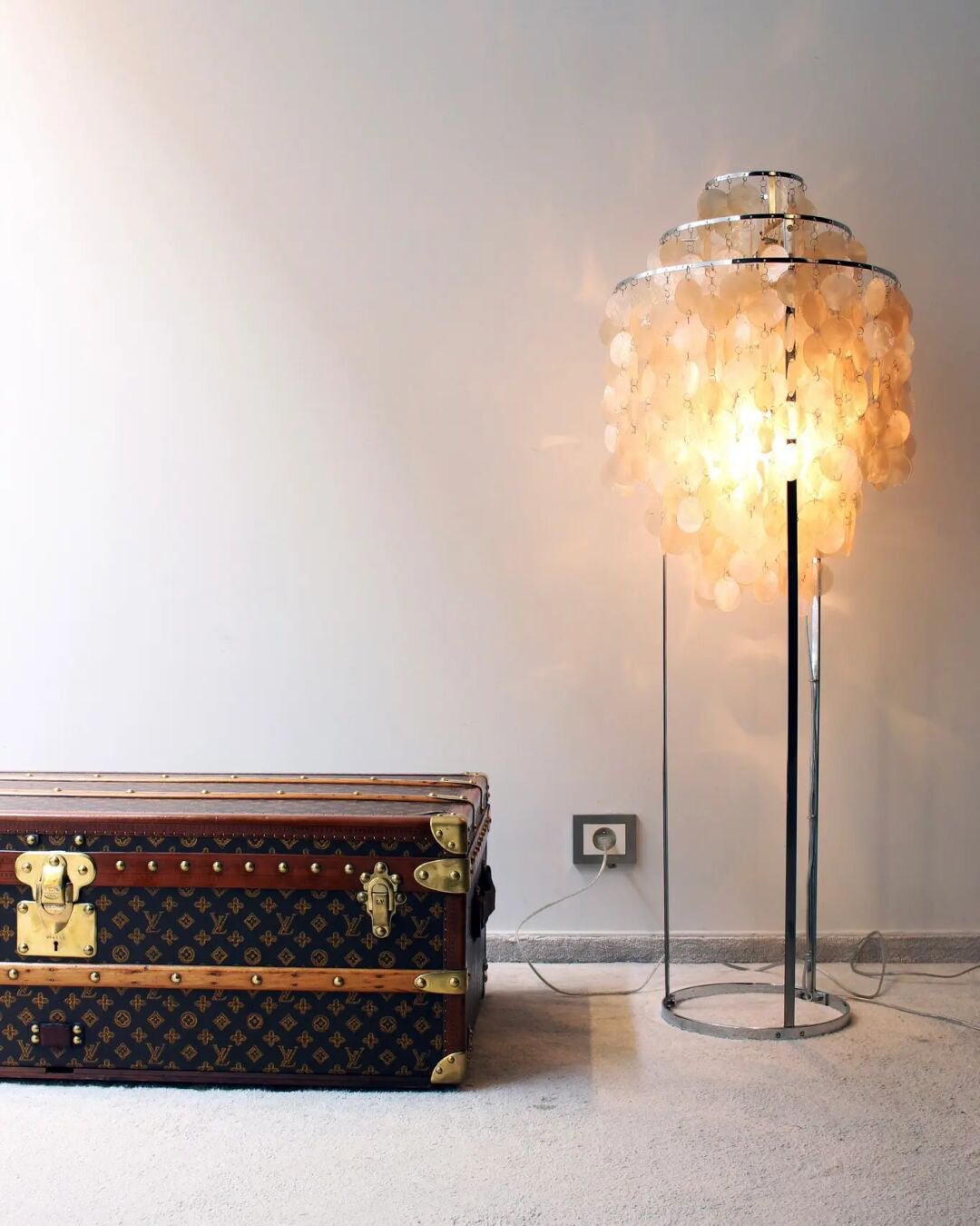 Wern lampada da terra Glam vetro