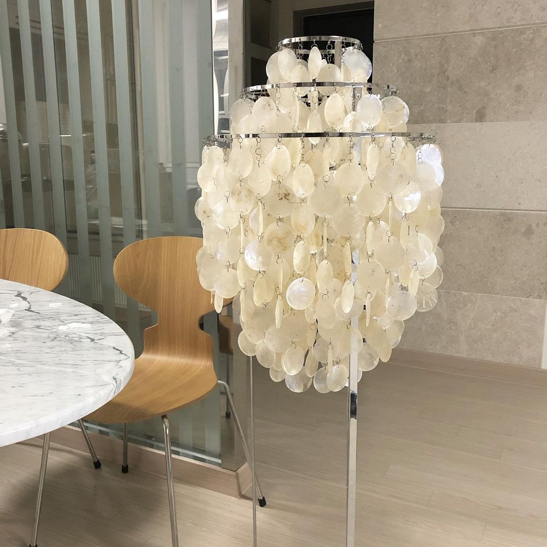 Wern lampada da terra Glam vetro