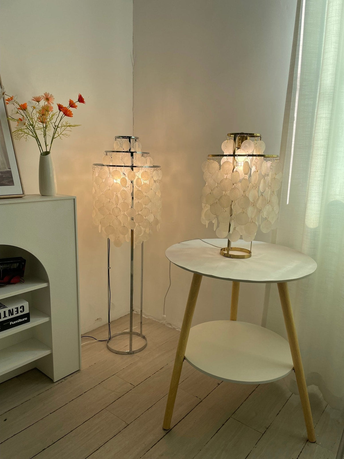 Wern lampada da terra Glam vetro