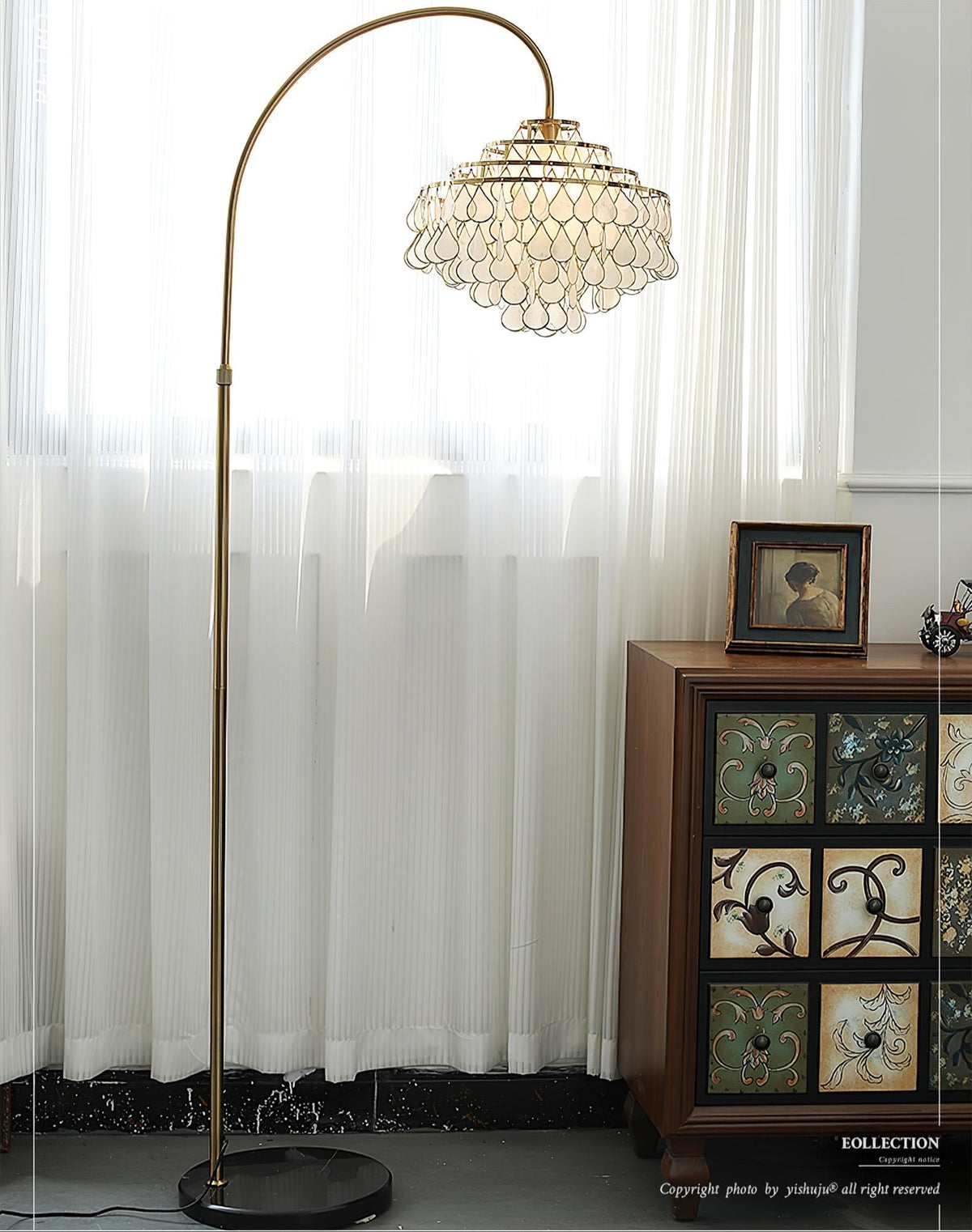 Emily lampada da terra Luxury Shell