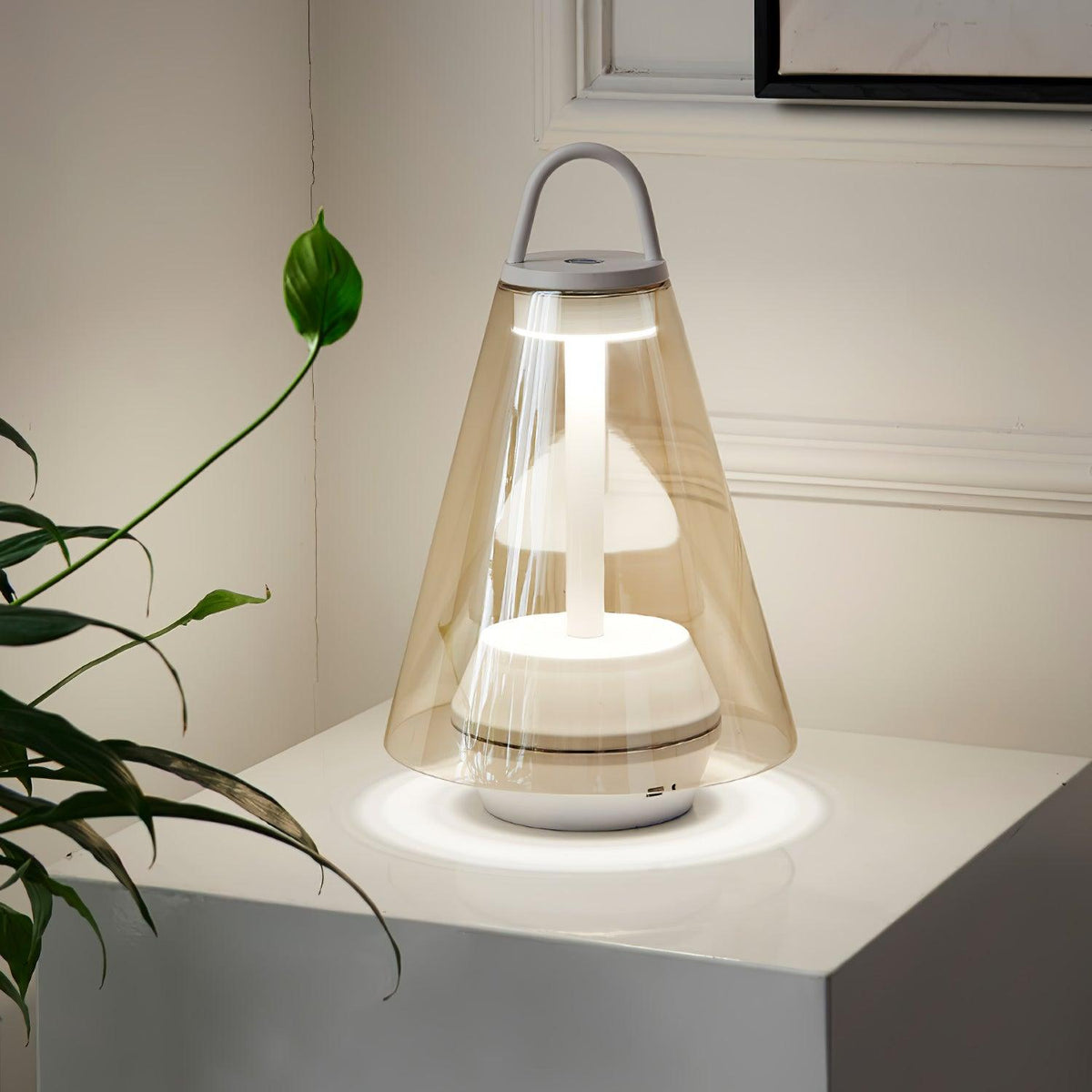 Emarir lampada da tavolo in vetro scandinavo