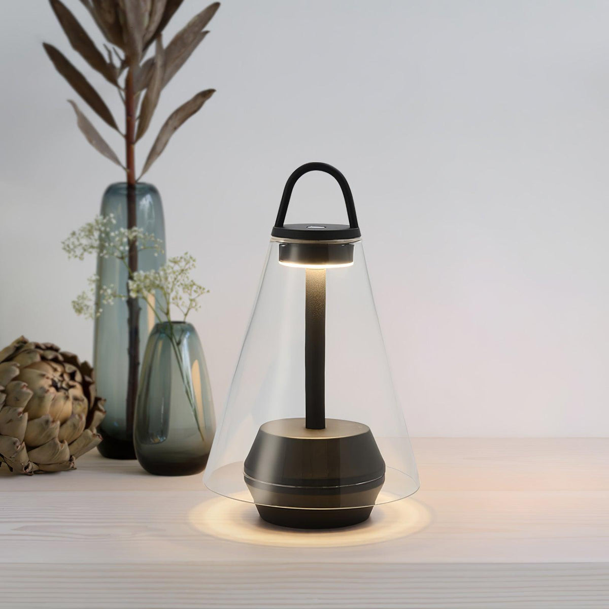 Emarir lampada da tavolo in vetro scandinavo