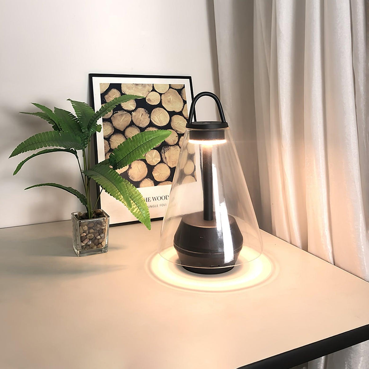 Emarir lampada da tavolo in vetro scandinavo