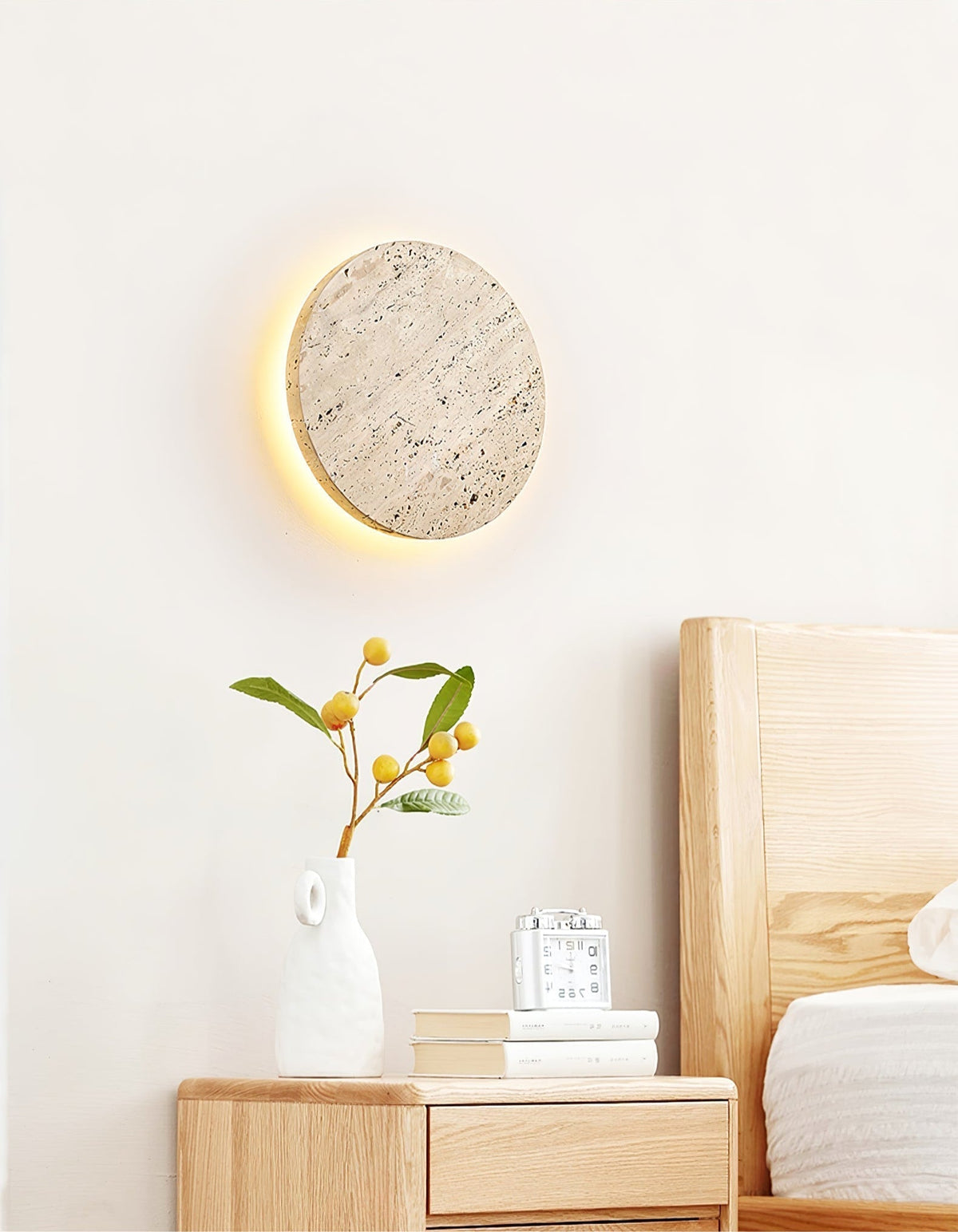 Artale lampada da parete in travertino Giallo
