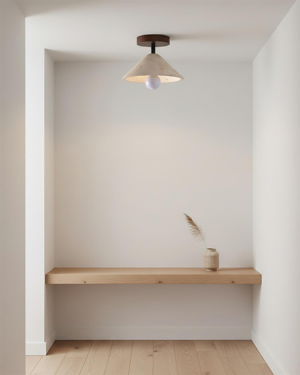 Valorian lampada da soffitto in travertino