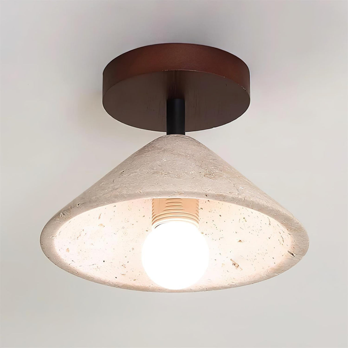 Valorian lampada da soffitto in travertino
