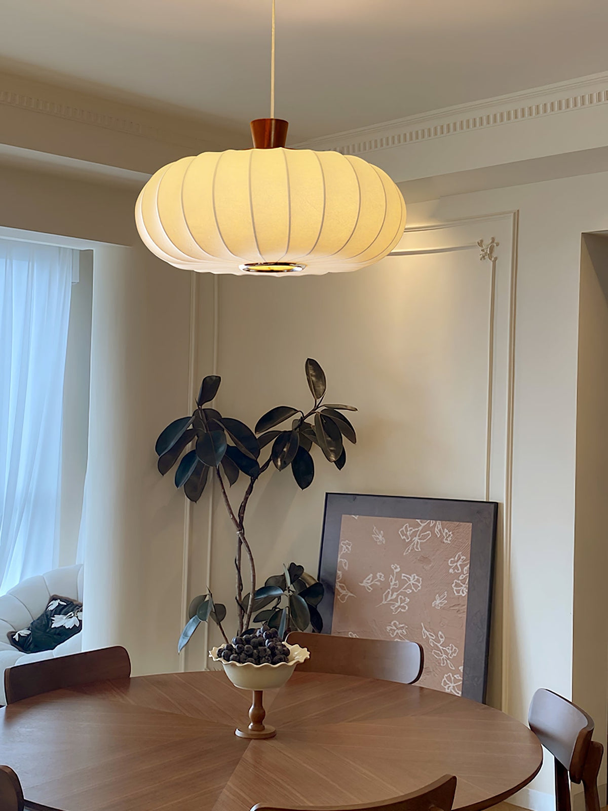 Aldeelia lampada a sospensione in legno retro