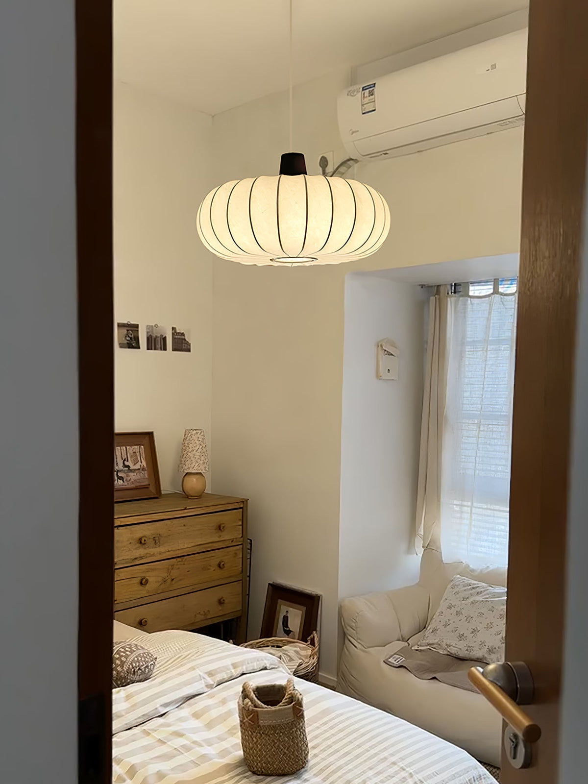 Aldeelia lampada a sospensione in legno retro