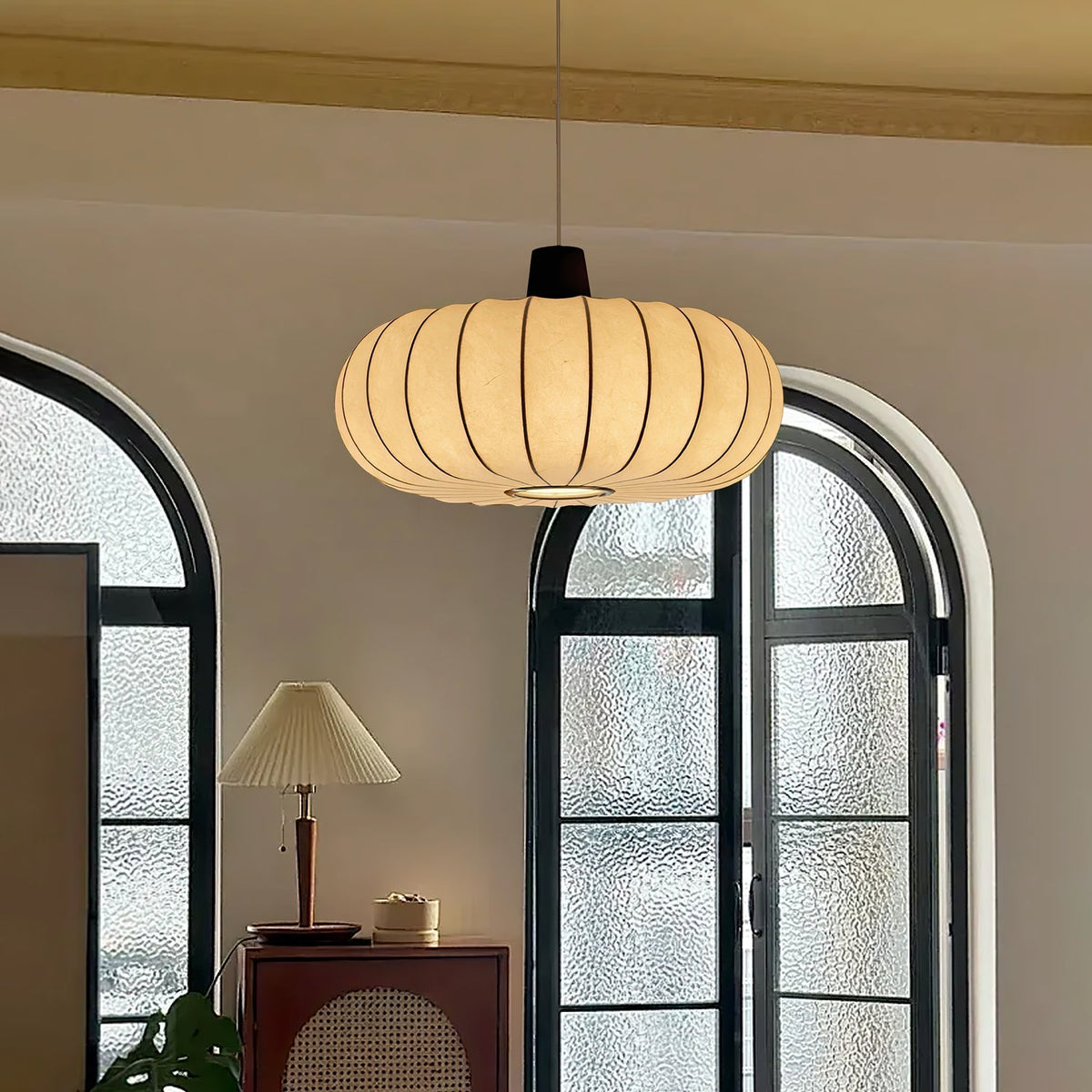 Aldeelia lampada a sospensione in legno retro