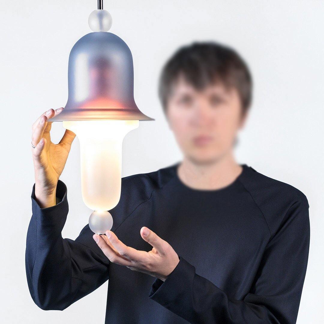 Calaeus lampada a sospensione in vetro artistico nordico