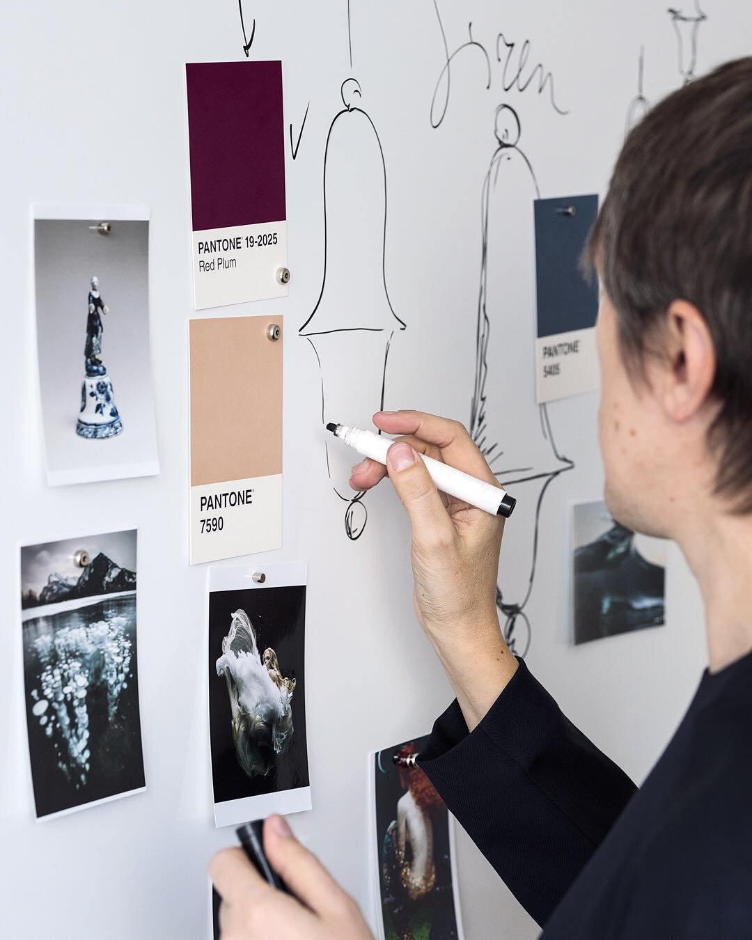 Calaeus lampada a sospensione in vetro artistico nordico