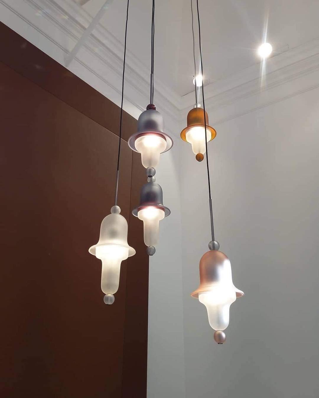 Calaeus lampada a sospensione in vetro artistico nordico