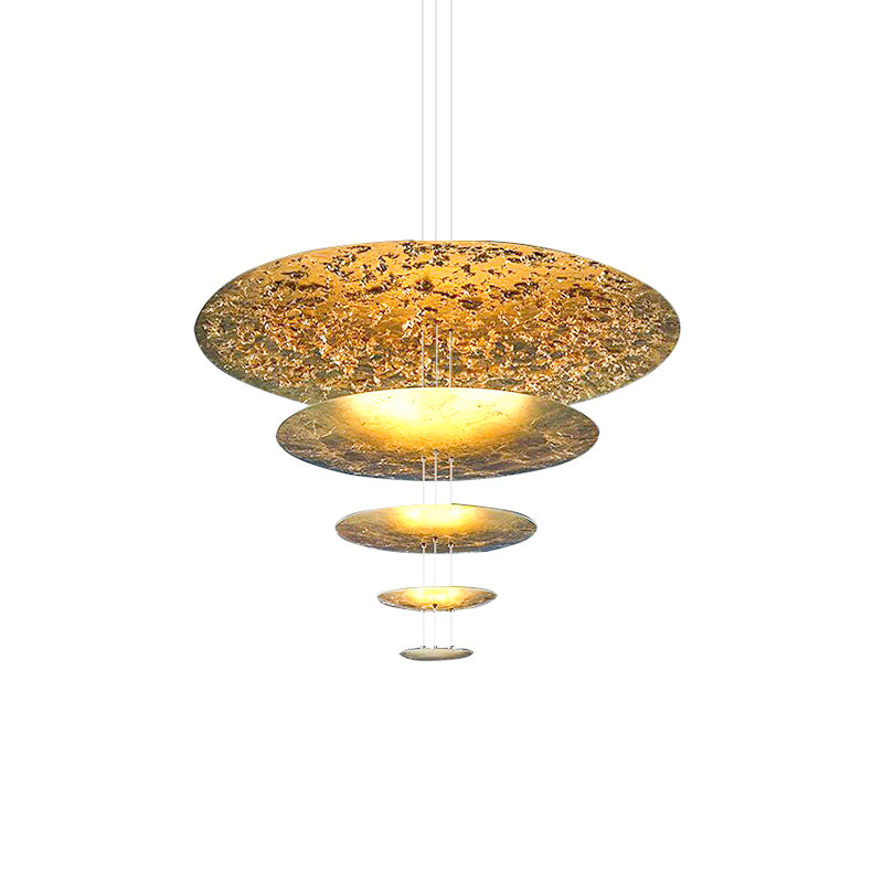 Phelion lampada a sospensione con foglia d'oro stratificata