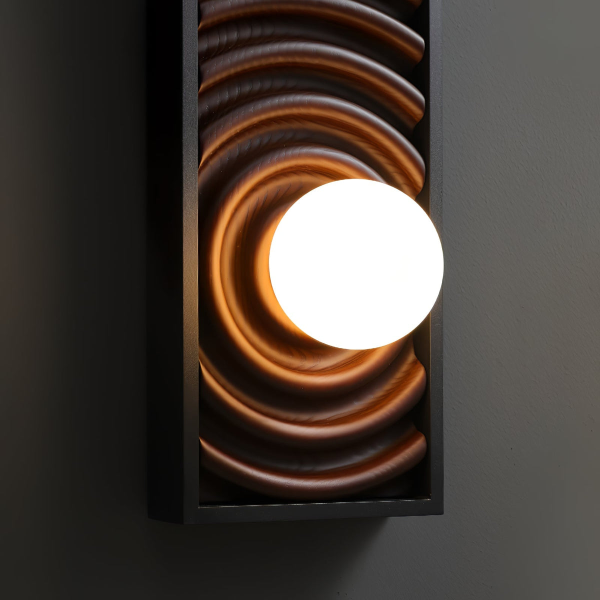 Caleb lampada da parete in legno vintage