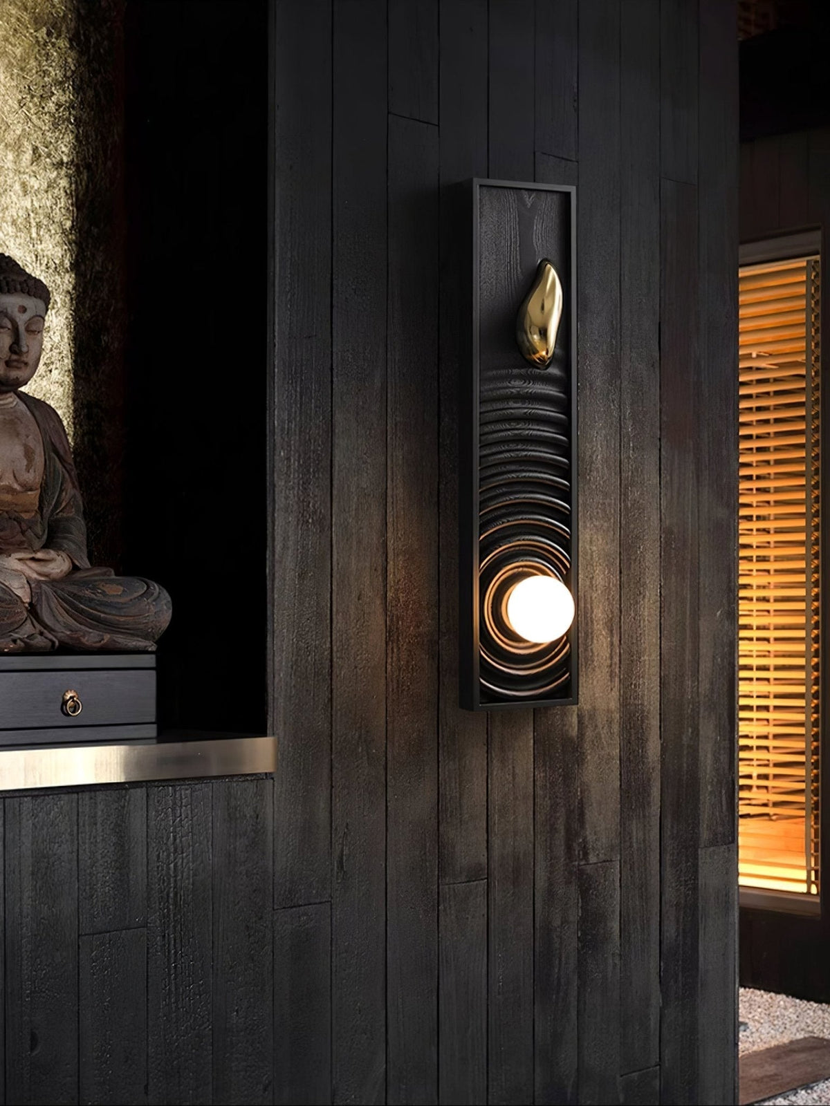Caleb lampada da parete in legno vintage