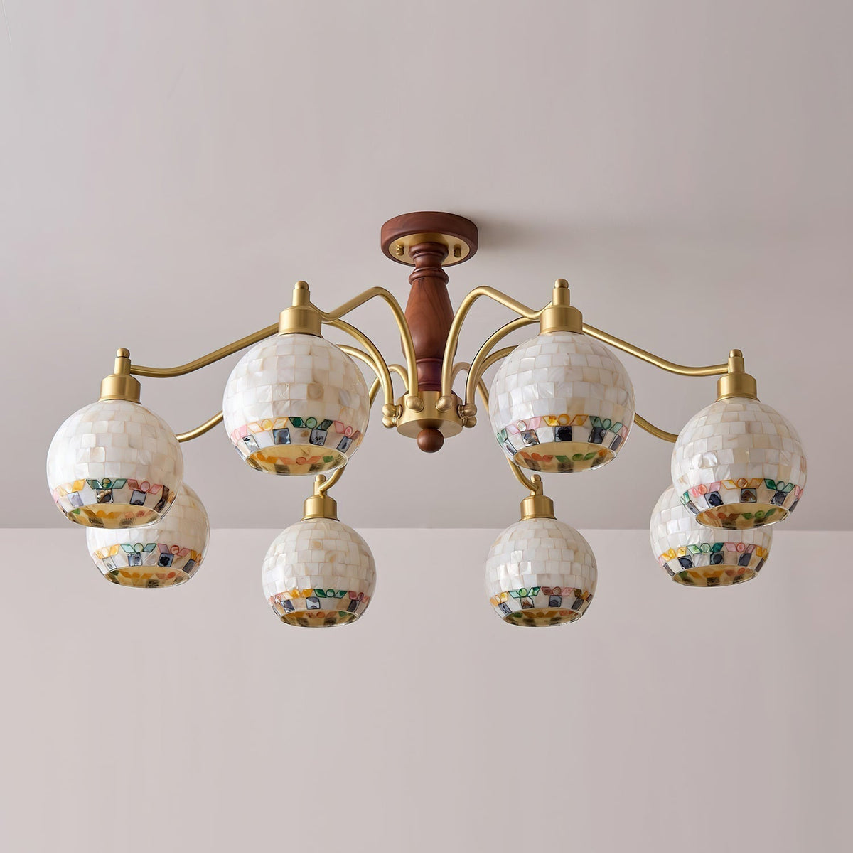 Orelerira lampadario Globale Multicolore a globo