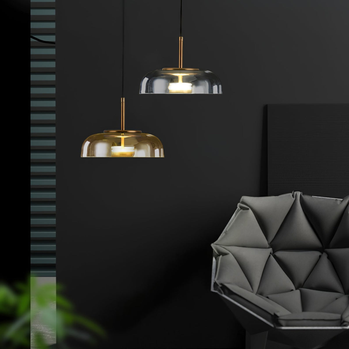 Liorenia lampada a sospensione vetro Trasparente elegante