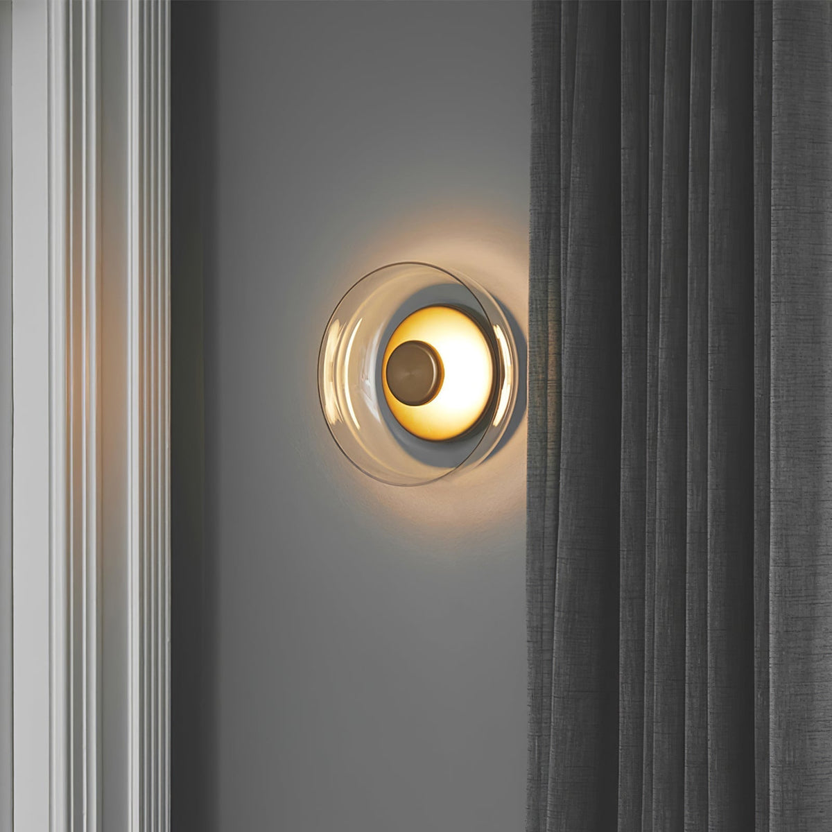 Aether ottone e vetro lampada da parete
