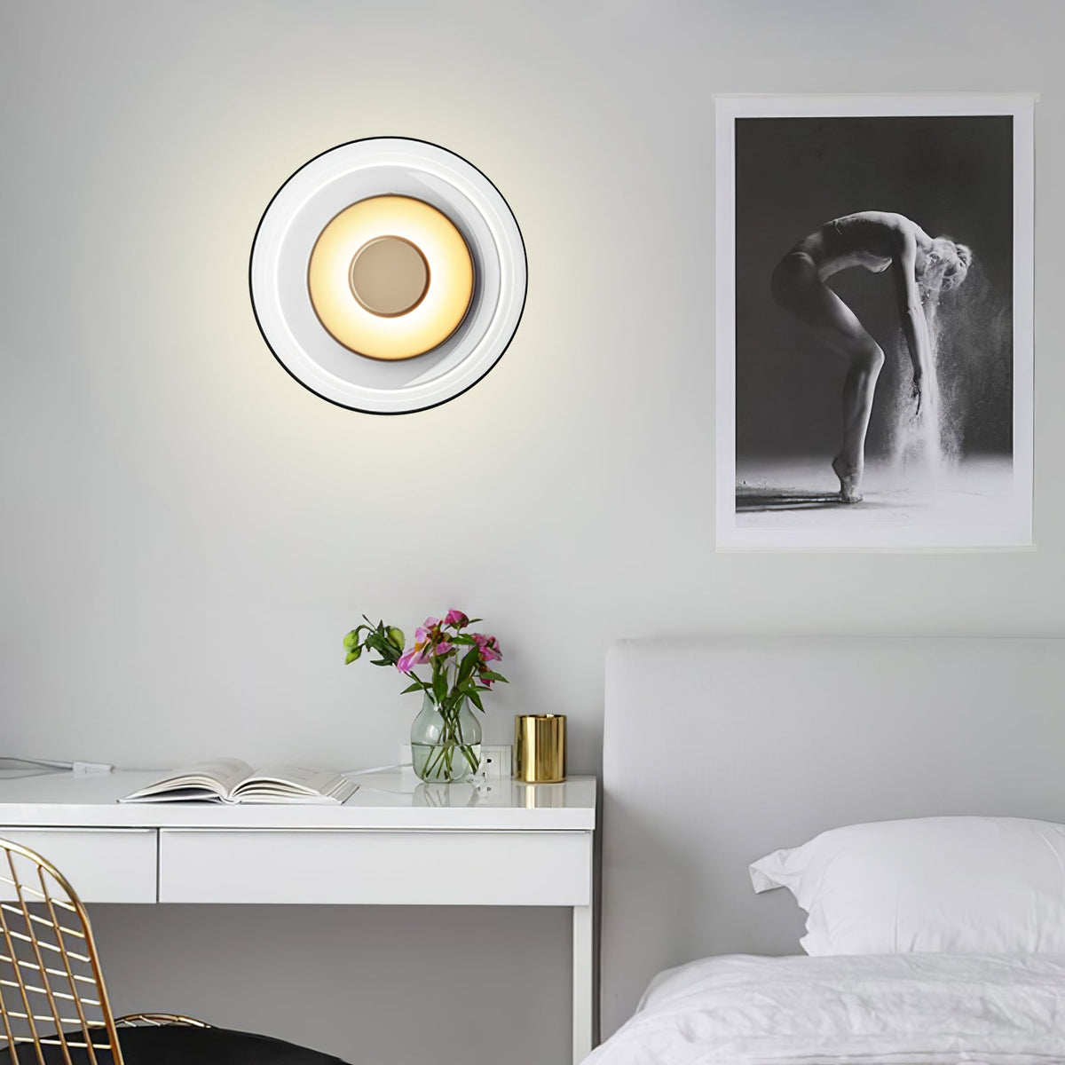 Aether ottone e vetro lampada da parete