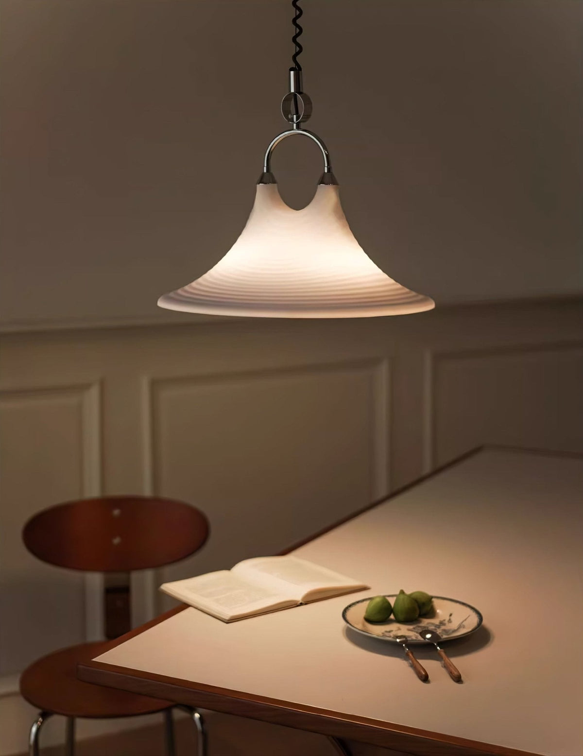 Aurmiros lampada a sospensione moderna minimalista con Paralume in vetro a Spirale