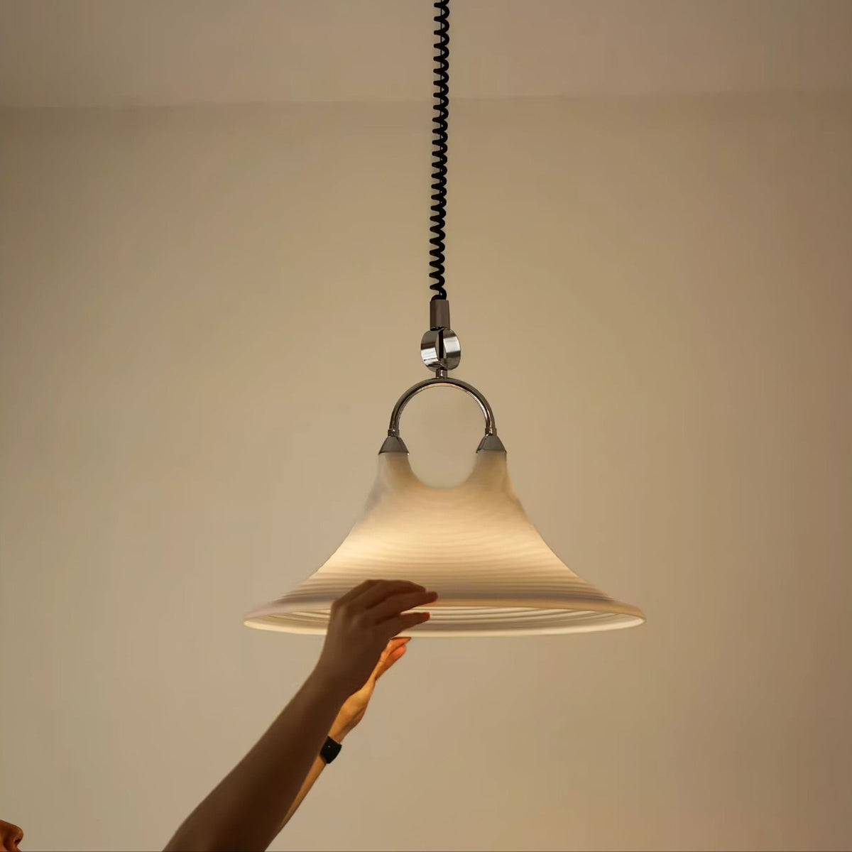 Aurmiros lampada a sospensione moderna minimalista con Paralume in vetro a Spirale
