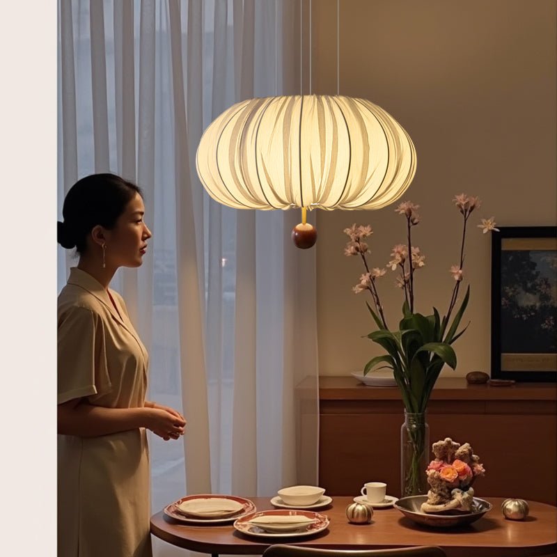 Vasilen lampada da soffitto Premium Art Balloon in legno e tessuto a globo