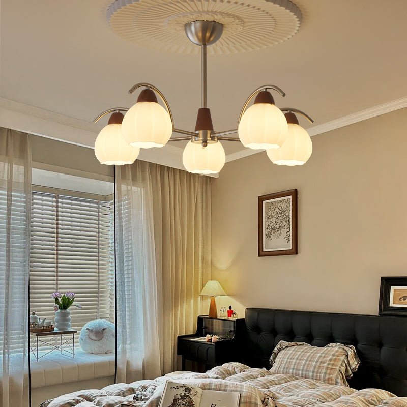 Ilaeiel lampadario Eleganza Tradizionale Fioritura legno vetro