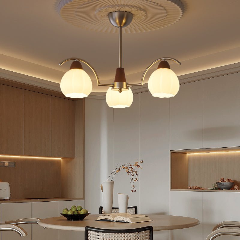 Ilaeiel lampadario Eleganza Tradizionale Fioritura legno vetro