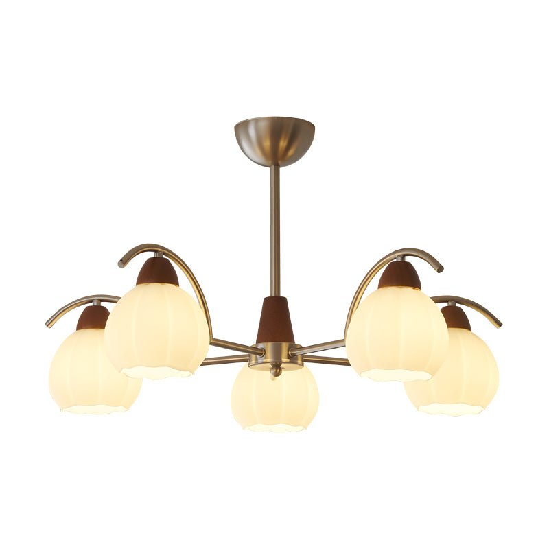 Ilaeiel lampadario Eleganza Tradizionale Fioritura legno vetro